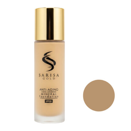 کرم پودر مایع SPF 20 ساریسا گلد مدل SS شماره 44 مناسب برای انواع پوست حجم 35 میلی لیتر